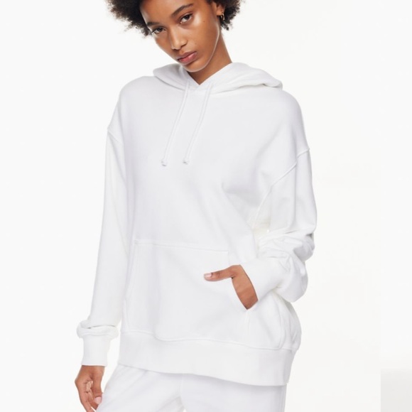 TNA Terry Fleece Boyfriend Hoodie - White - Picture 2 of 7